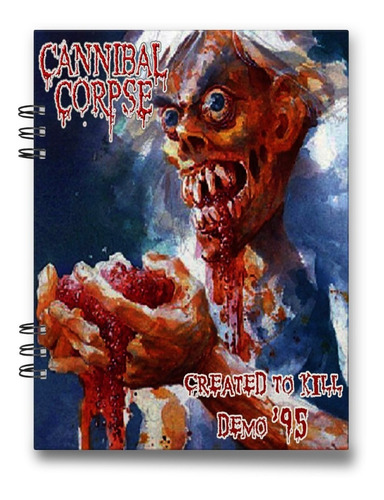 Imagen 4 de 10 de Cuaderno Cannibal Corpse 15x20 Cms Media Carta 100 Hojas
