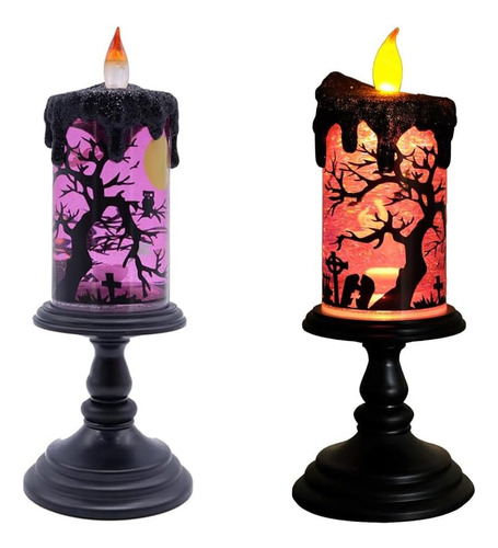 Velas De Globo De Nieve De Halloween, Tornado, Sin Llama, Ce