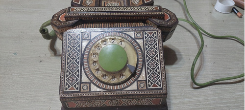 Antiguo Teléfono Estilo Marroquí, Nacarado Único. 