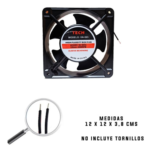 Ventilador 220v 120 X 120 X 38 Mm / Worldtech