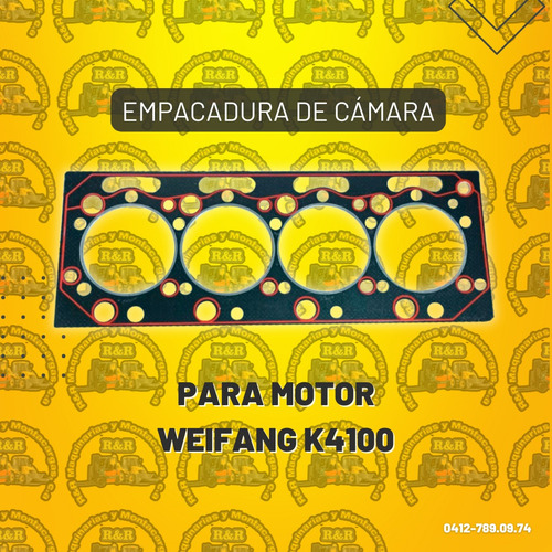 Empacadura De Cámara Para Motor Weifang K4100