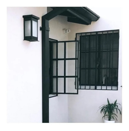 Imagen 4 de 5 de Farol Pared Exterior Vidrio Blanco Elegante Premium Pack X2u