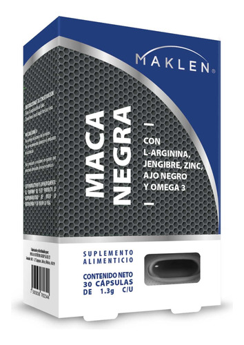 Maklen | Maca Negra L-arginina Jengibre Zinc Ajo Negro Omega