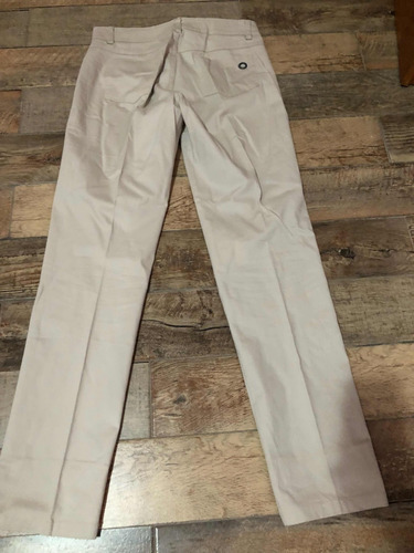 Pantalón De Gabardina Beige