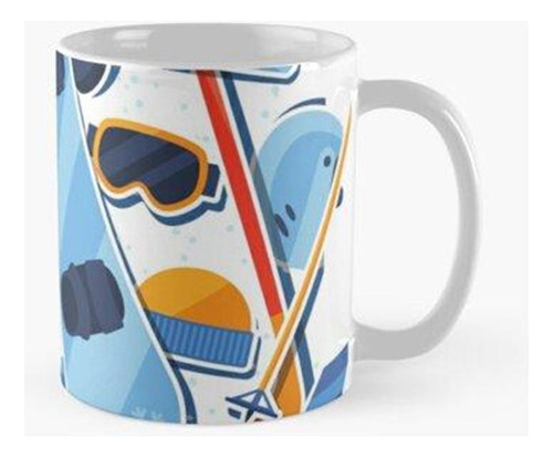 Taza Década De 1980 Retro Deportes De Invierno Esquí Snowboa