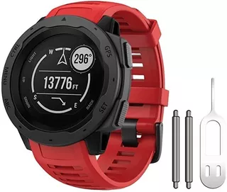 Malla De Silicona Garmin Instinct 2/ Solar/ Tactical Roja F