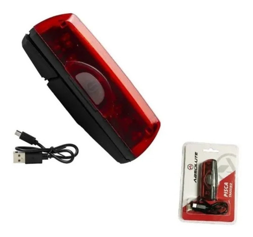 Pisca Traseiro Absolute Jy-6102t Led Vermelho Recarregável