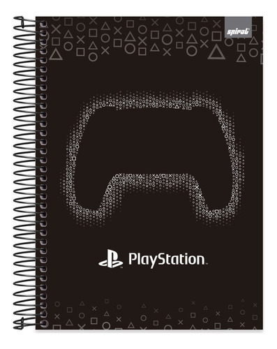 Caderno Universitário Capa Dura 10x1 160 Folhas Playstation