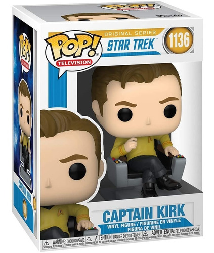 Funko Pop Star Trek Captain Kirk In Chair