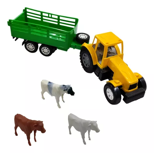 Caminhão Truck Boiadeiro com Bois/Cavalos de Brinquedo