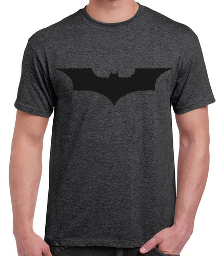 Playera Batman Dark Knight Gris Jaspeado Caballero 2xl