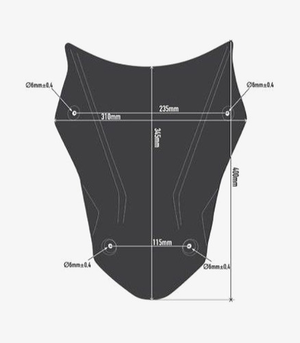 Imagen 3 de 6 de Parabrisas Moto Honda Crf1000l Africa Tw 2016-19 Motoscba