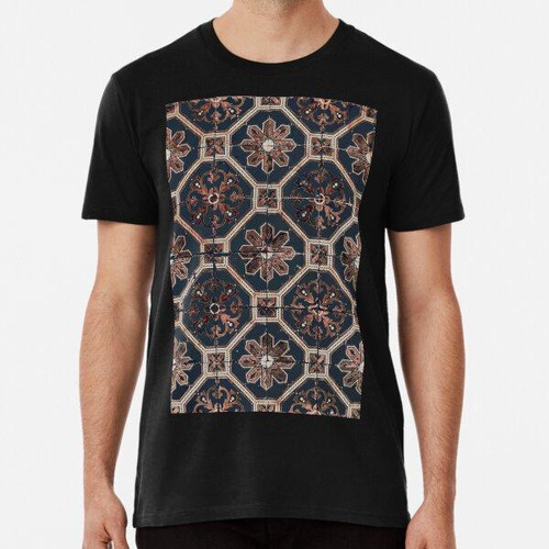 Remera Vintage Ethnic Oriental Tile Pattern  Algodon Premium