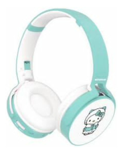 Audífono Bluetooth Hello Kitty Verde Y Blanco Infantil Niña 