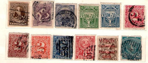 Lote 40 Estampillas De Uruguay Siglo Xix