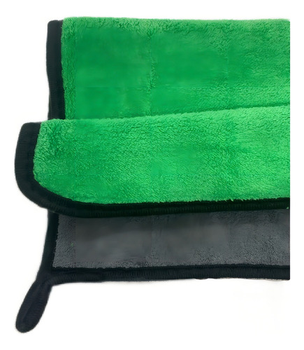 Pano De Microfibra Automotivo Limpa Sem Risco 600gsm 40x40cm Cor Verde-cinza