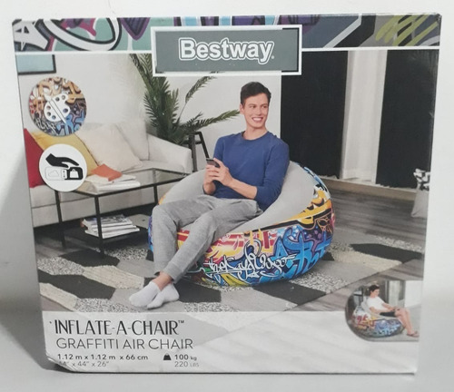 Imagen 9 de 10 de Sillon Puff Inflable Sofa Individual Colchon Bestway 75075