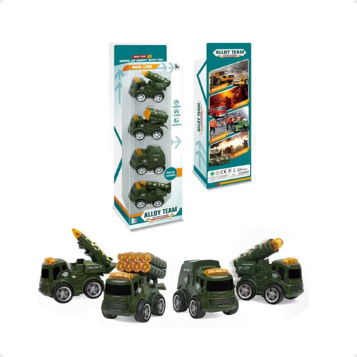 Set X4 Autitos Metalicos Juguete Autos Vehiculos Militares