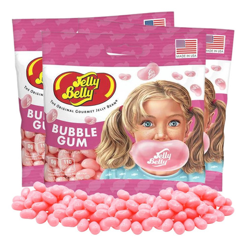 Jelly Bean Pink Bubble Gum Jelly Beans, Caramelos Masticable