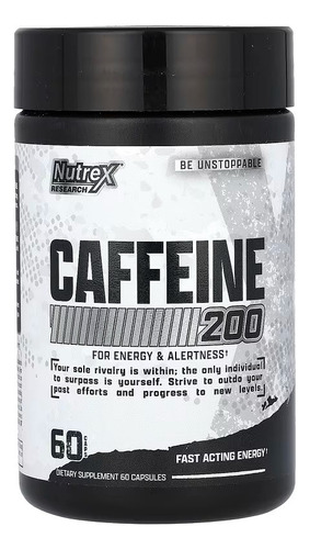 Cafeina Nutrex 200mg 60 Caps.