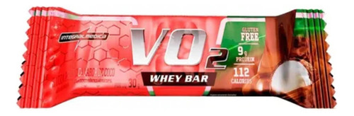 Suplemento em barra Integralmédica  VO2 Whey Bar proteína Whey Bar sabor  coco em caixa 12 un