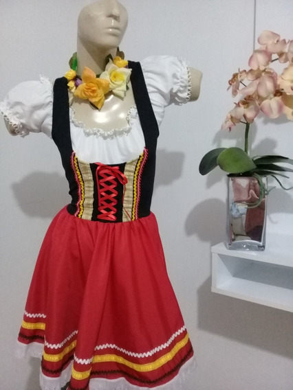 Traje Típico Alemão Vestido Frida Oktoberfest Infantil Br