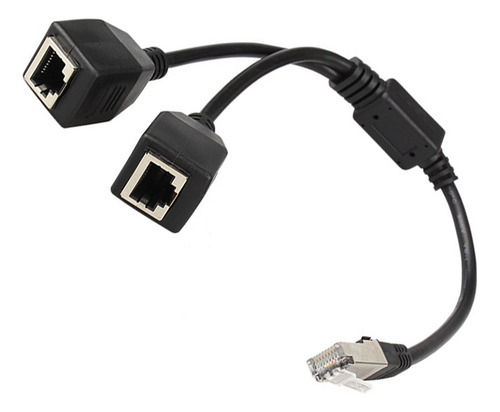 Cable Divisor Ethernet Rj45, 1 Conector Ethernet Macho A 2 H