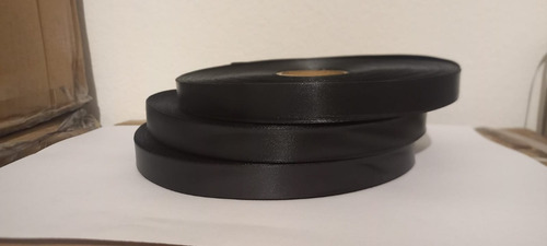 Rollo Saten Negro Raso 25mm X 200mts Etiquetas Sublimar Ribb