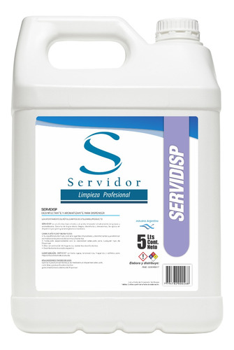 Desodorizador Bactericida Por Goteo Servidisp Dispenser 5 Lt