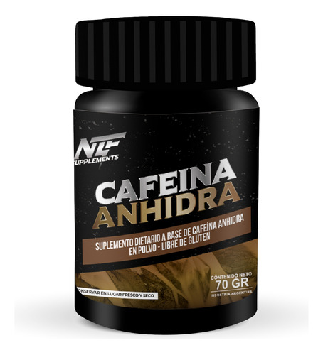 Cafeina Anhidra Origen Alemania 70 Grs S/tacc Nitrofuel 