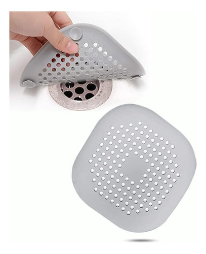 Filtro De Silicona Plegable Y Recogedor De Pelo Para Baño Y