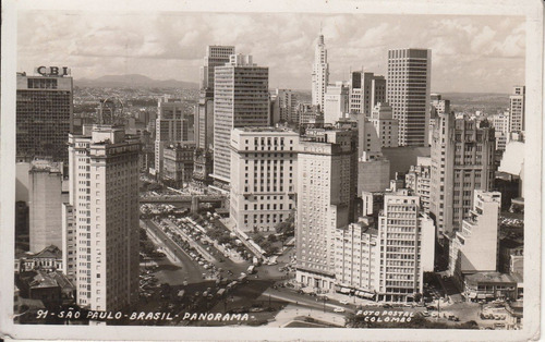 1961 Postal Fotografia Colombo Panorama San Pablo Brasil
