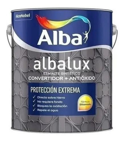 Albalux 2 En 1 Martillado Pintura Esmal Te Sintético 4 Lts.