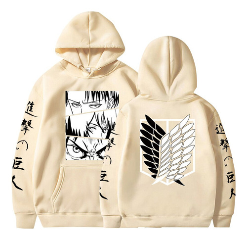 Sudadera Con Capucha Anime Attack On Titan Aot Levi Ackerman