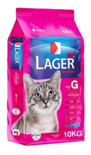 Imagen 1 de 1 de Alimento Lager Gatos Premium para gato adulto sabor mix en bolsa de 10kg