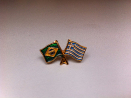 Pins Da Bandeira Do Brasil X Grécia