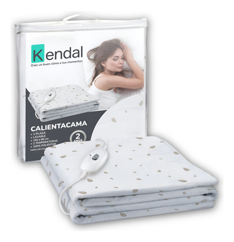 Calientacama Individual Kendal 1 Plaza 150x80cm Lavable