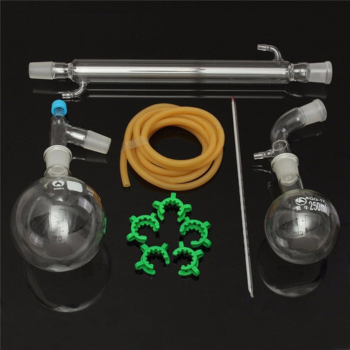 Aparato De Vidrio Para Destilación, Kit Quimica, Cristaleria