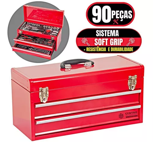 CAIXA DE FERRAMENTAS JJTOOLS 90 PEÇAS