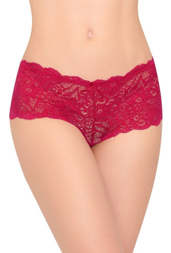 7218 3418 Ilusion Bra Boxer Lenceria Sexy Vino Rubi Encaje