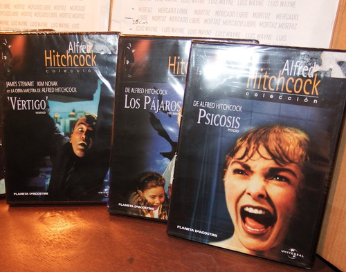 3 Dvd Alfred Hitchcock Colección Psicosis Pájaros Vértigo