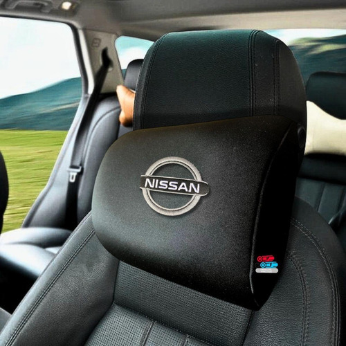 Cojines Auto (espuma Ultrasuave) 2x Logo Nissan Altima 2002 Negro