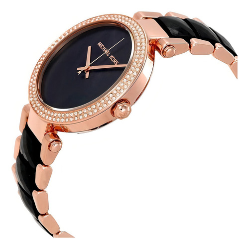 Relógio Michael Kors Mk6414 Parker Black Rose Original Cor Do Fundo Preto