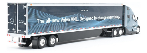 Tráiler Escala 1/50 Volvo Vnl 860 Con Faldones Azul 50-3502 Color Azul Acero