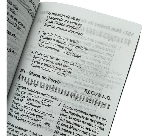 Cantor Cristão Com Letra E Pautas Musicais Tamanho Grande Capa Brochura Lilás