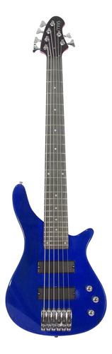 Mars Rockey 6tbl Bajo Electrico 6 Cuerdas Azul Tilo Maple