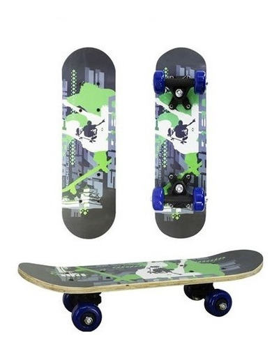 Skate 4 Ruedas 43cm Doble Estampa Niño Niña