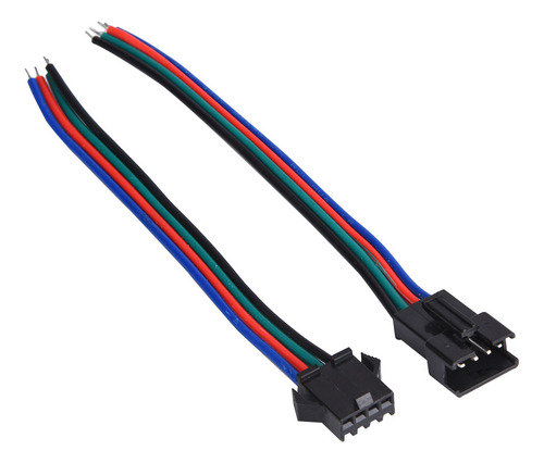 50 Pares De Cables Conectores Macho Y Hembra De 4 Pines Esta