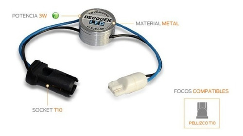 Cancelador De Error Tunelight De 3w Para Foco Led T10 Led