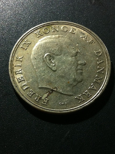 Moneda De Dinamarca 1961 Rey Federico | X